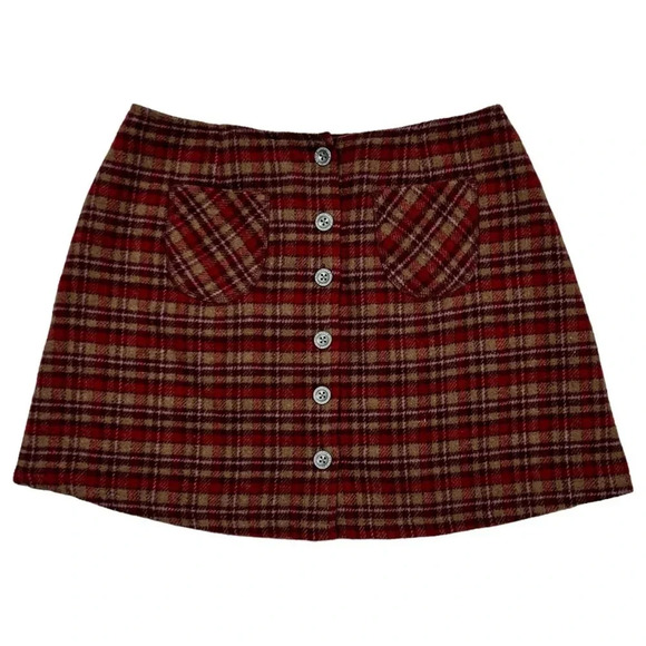 Vintage 90’s American Eagle Plaid Mini Skirt - Picture 1 of 8